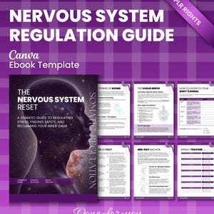 Somatic Exercises Guide PLR | Nervous System Regulation Ebook | Vagus Nerve Healing | Canva Template for Coaches | Anxiety Relief Toolkit