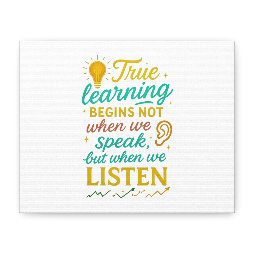 True Learning Quote Canvas: Motivational Home Office Decor - Etsy