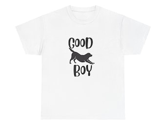 Good Boy Unisex Heavy Cotton Tee - Pet Lover Shirt, Gift for Dog Owners, Animal Lover Apparel, Casual Wear, Fun Dog Tee