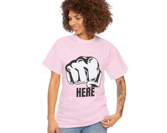 Punchy Statement Unisex Tee - Bold Graphic Shirt, Casual Wear, Gift for Him, Statement T-Shirt, Everyday Style, Fun Graphic Tee