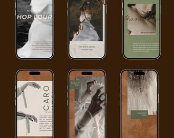 Fashion Brand Instagram Templates | Editable Instagram Templates for Canva | Social Media Pack for Fashion Brands