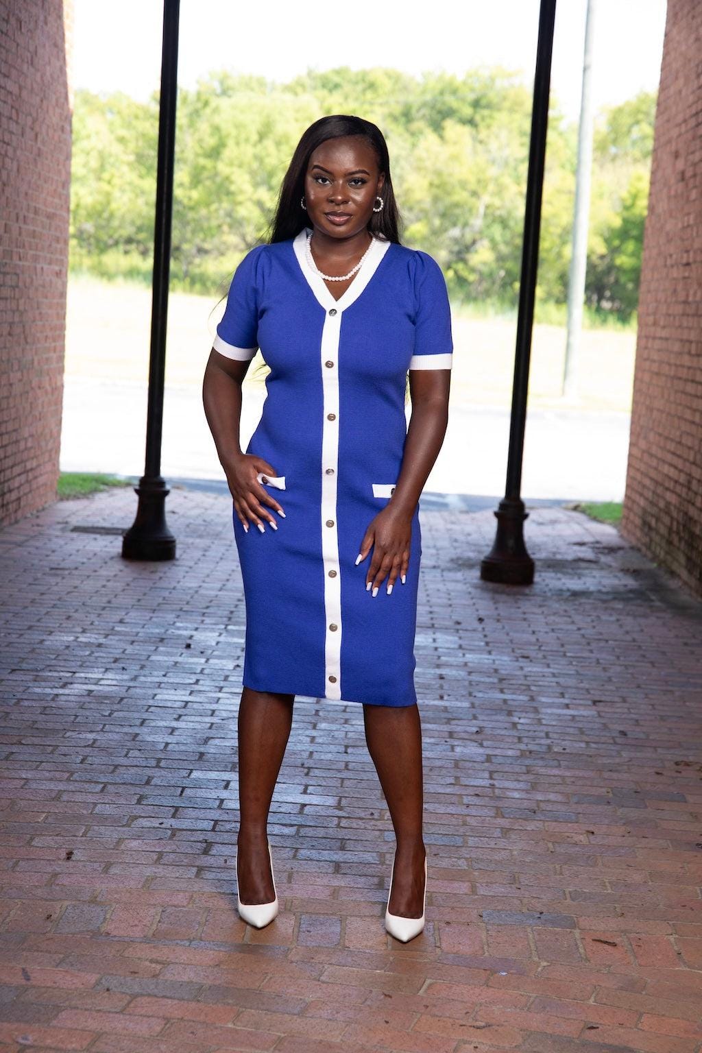 Greek Dress Blue and White - Etsy