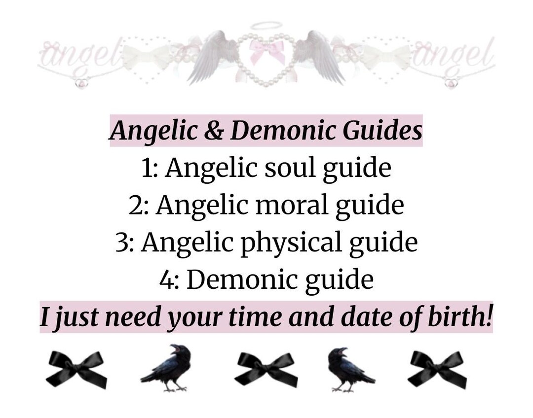 Angelic Guid Finding Your Angelic and Goetic Demon Guides - Etsy