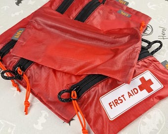 Emergency First Aid Zip Pouch – Ultralight, Made from Recycled Paraglider Fabric