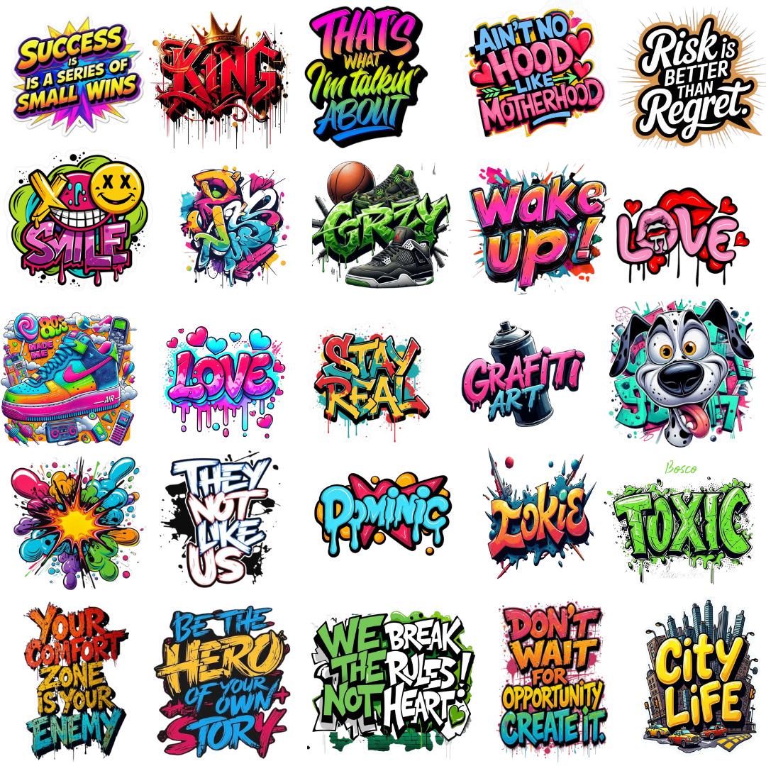 Colorful Graffiti PNG Bundle: Street Art Graphics (digital Download) - Etsy