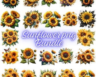 Sunflower PNG Bundle Sunflower sublimation design