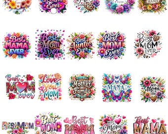 Mom Ever Floral PNG, Mother's Day Sublimation Design (Digital Download)