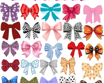 Paquete de lazos PNG, lazos de acuarela, clipart PNG