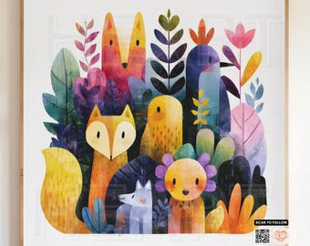 Vibrant Garden of Wild Spirits