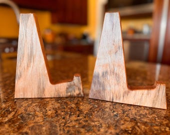 Handcrafted Wooden Cradle Stand: Walnut, Maple, Cherry Display