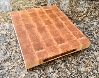 Handmade Maple End Grain Cutting Board – Solid Wood Chopping Board