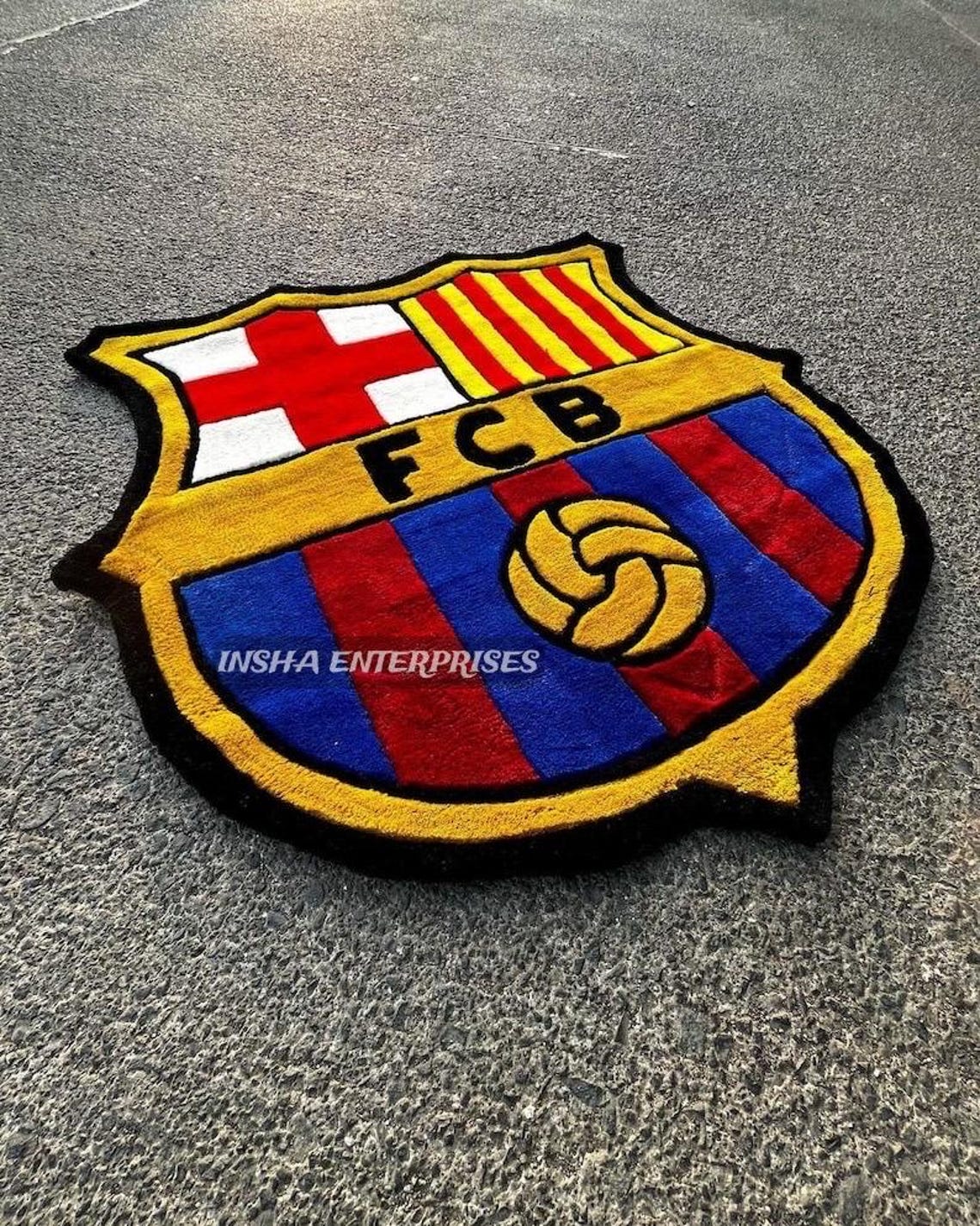 FC Barcelona Logo Rug | Football Club Area Rug | Soccer Fan Carpet ...