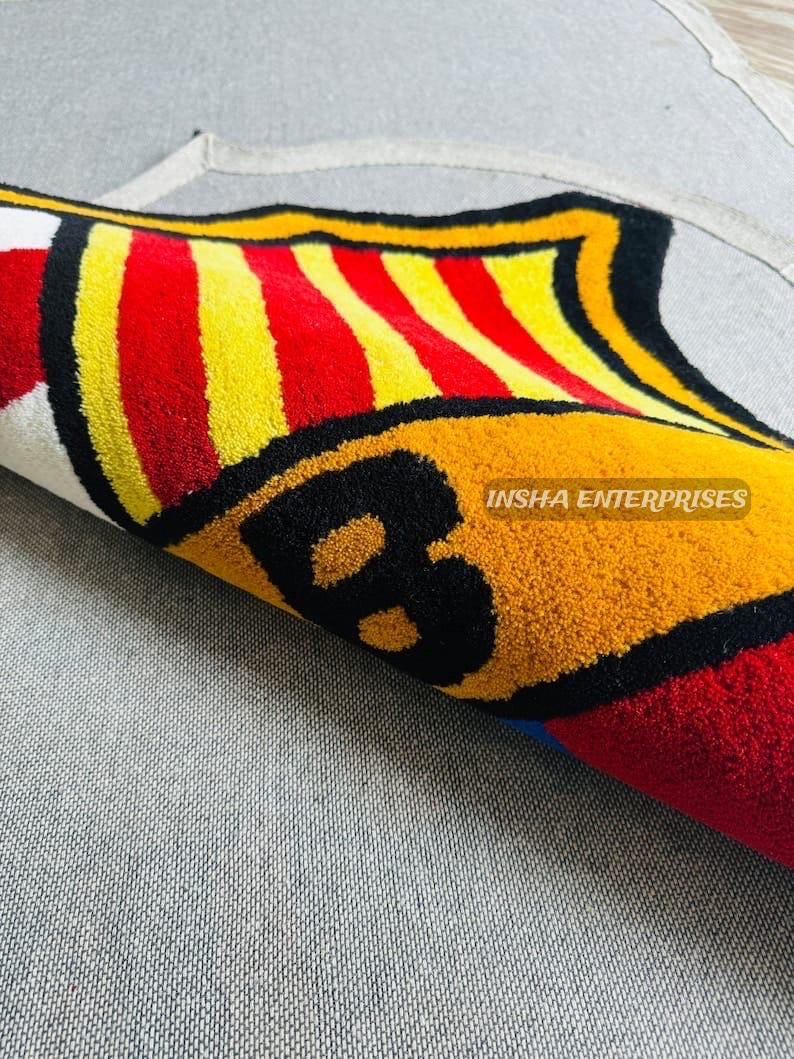 FC Barcelona Logo Rug | Football Club Area Rug | Soccer Fan Carpet ...