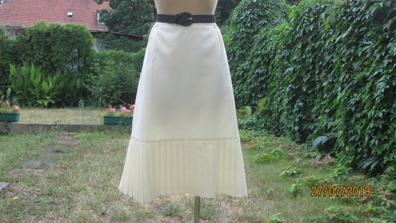 Pencil White Skirt / Skirt with Pleats / Skirt Vin