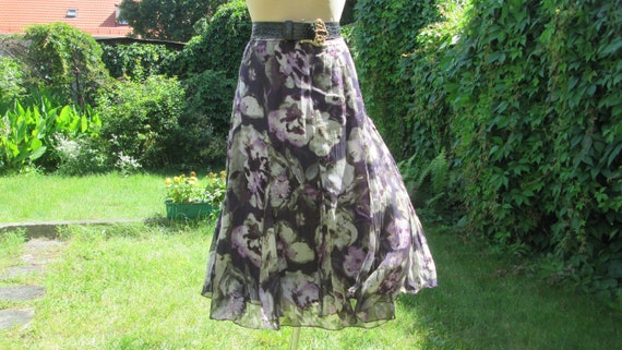 Silk Skirt / Silk Skirt Lining / Silk Skirt Violet