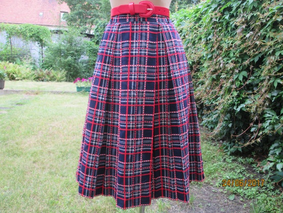 Woolen Pleated Skirt / Wool Pleated Skirt / Pleate