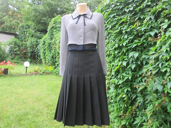Woolen Skirt / Wool Pleated Skirt / Pleated Skirt
