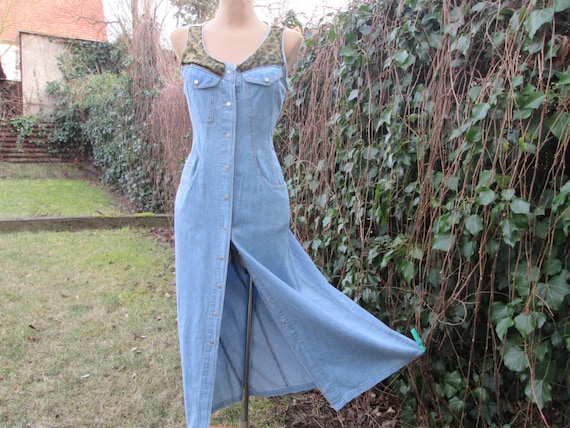 Long Dress / Jeans Dress / Dress Vintage / Hippie