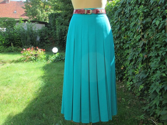 Pleated Skirt / Pleated Skirts / Green Pleated Ski