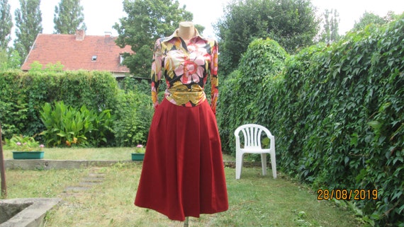 Wool Skirt Pockets / Warmer Skirt / Skirt Vintage