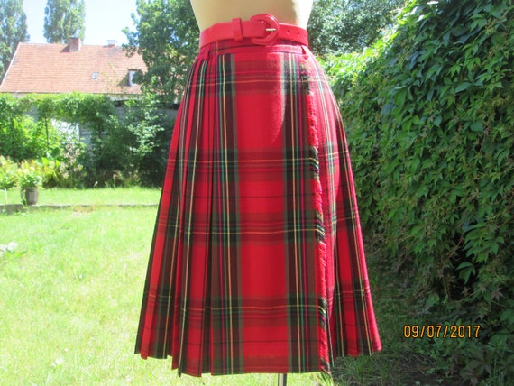 Wool Skirt / Woolen Skirt / with Poly / Skirt Vint