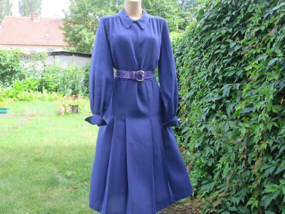 Pleated Dress / Violet Dress / Violet Pleated Dres