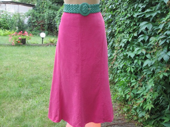 Silk Skirt / Skirt Vintage / Pink Skirt / Silk Ski