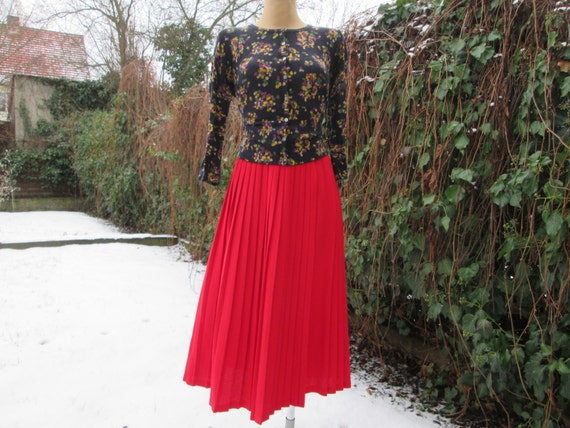 Wool Wrap Pleated Skirt /Pleated Skirts / Woolen S