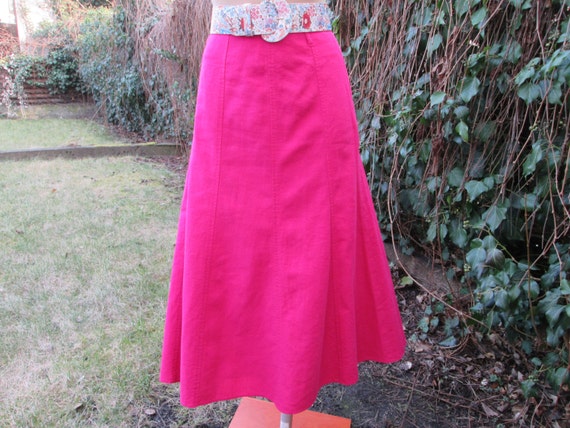 Linen Skirt / Skirt Vintage / Size EUR38 / UK10 /
