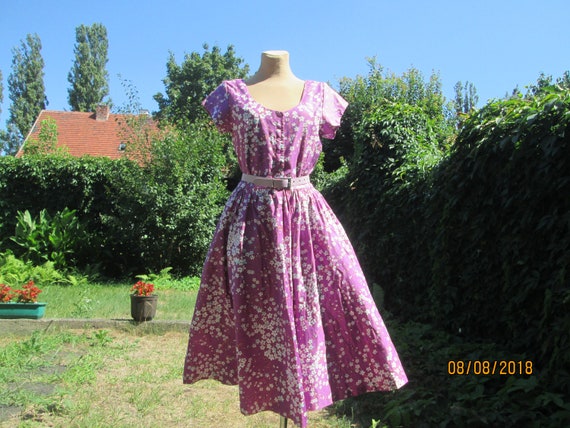 Cotton Dress Pockets / Dress Vintage / Full Cotton