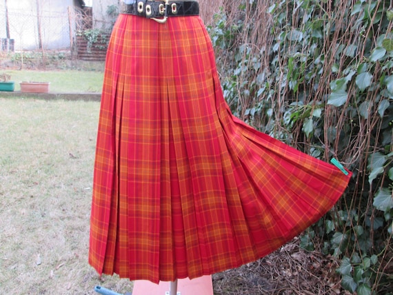 Wool Pleated Skirt / Woolen Skirt / Skirt Vintage