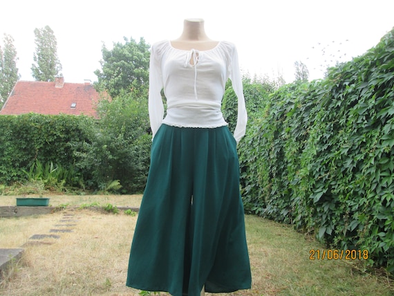 Skort Skirt Shorts / Shorts Pockets / Green Shorts