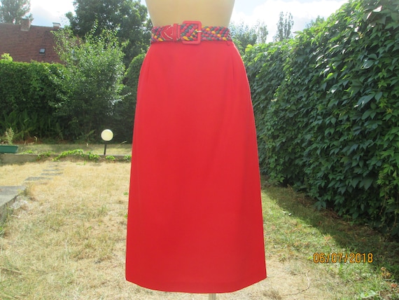 Pencil Wool Skirt / Skirt Vintage / Wool with Poly