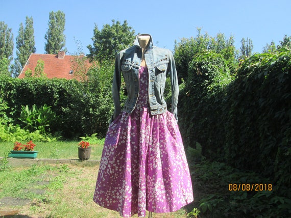 Cotton Dress Pockets / Dress Vintage / Full Cotton