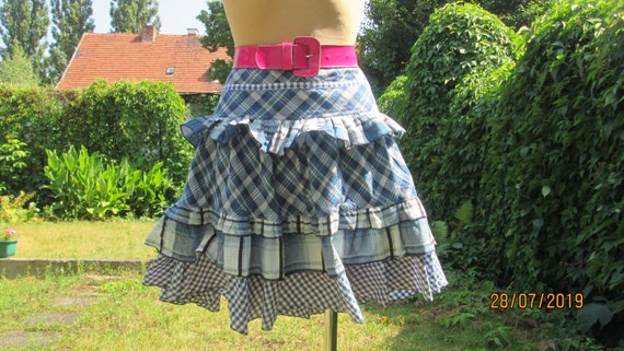 Cotton Skirt Frills/ Mini Cotton Skirt / Summer Sk