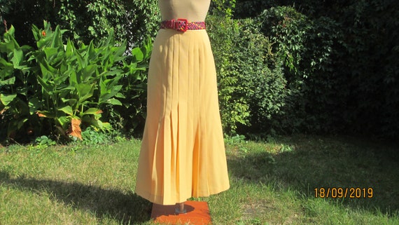 Wool Pleated Skirt / Long Pleated Skirt / Skirt Vi