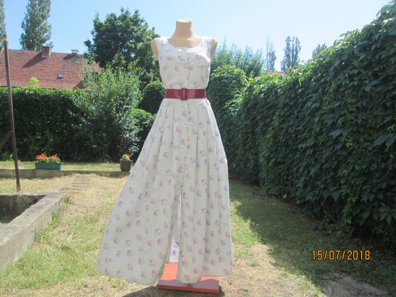 Long Buttoned Dress / Long Blue Dres / Buttoned Dr