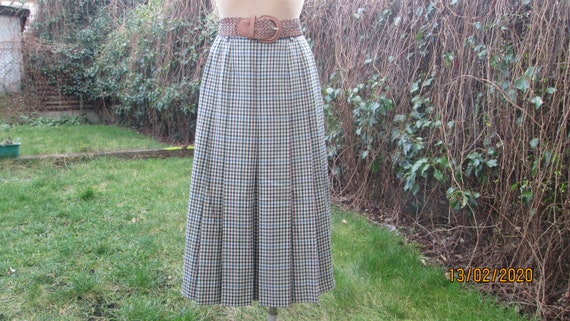 Lambswool Skirt / Pleated Wool Skirt / Woolen Skir