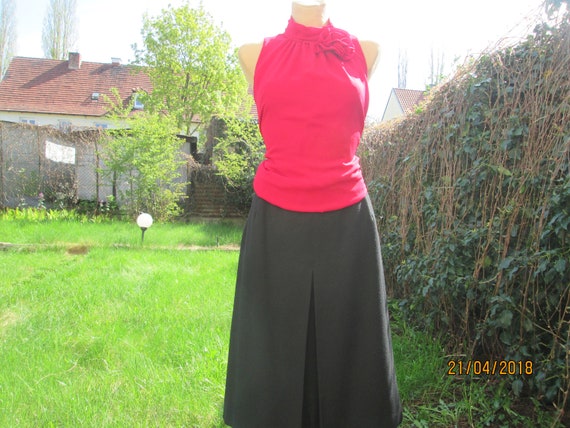 Pencil Wool Skirt / Woolen Skirt / Black Wool Skir