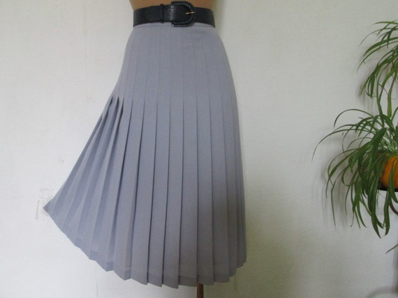 Wool Skirt / Pleated Skirt / Skirt Vintage / Gray