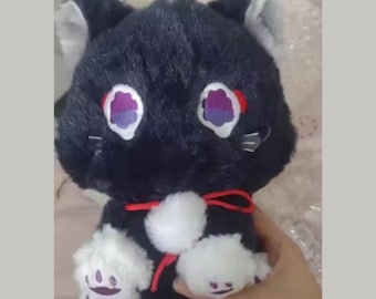 Anime Scaramouche Cat Plush, Genshin Impact Wanderer Cat Plushie, Birthday Gift - 22cm