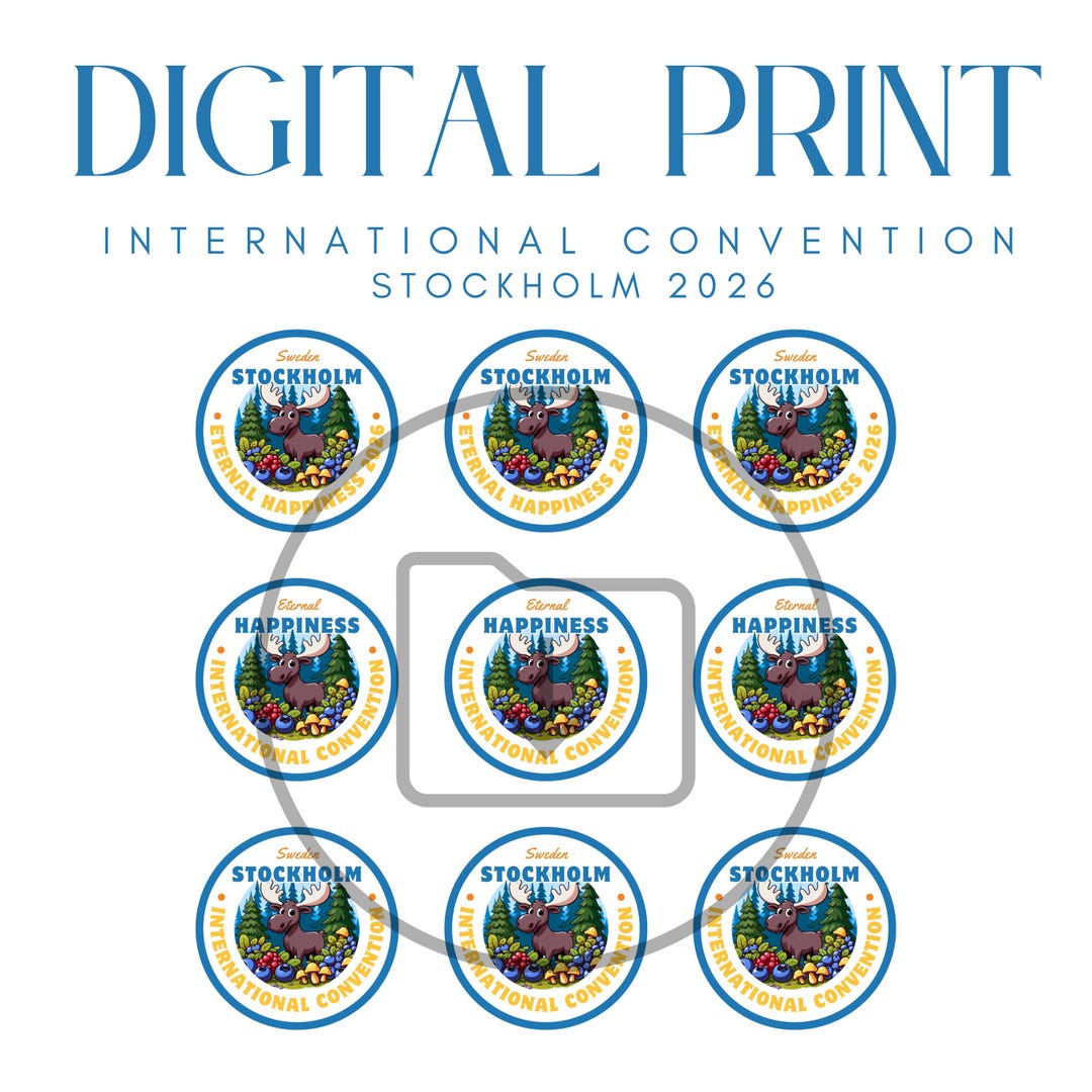 Inernational Week Sticker DIGITAL PRINT | JW Stickers | International Convention Sweden Stockholm ...
