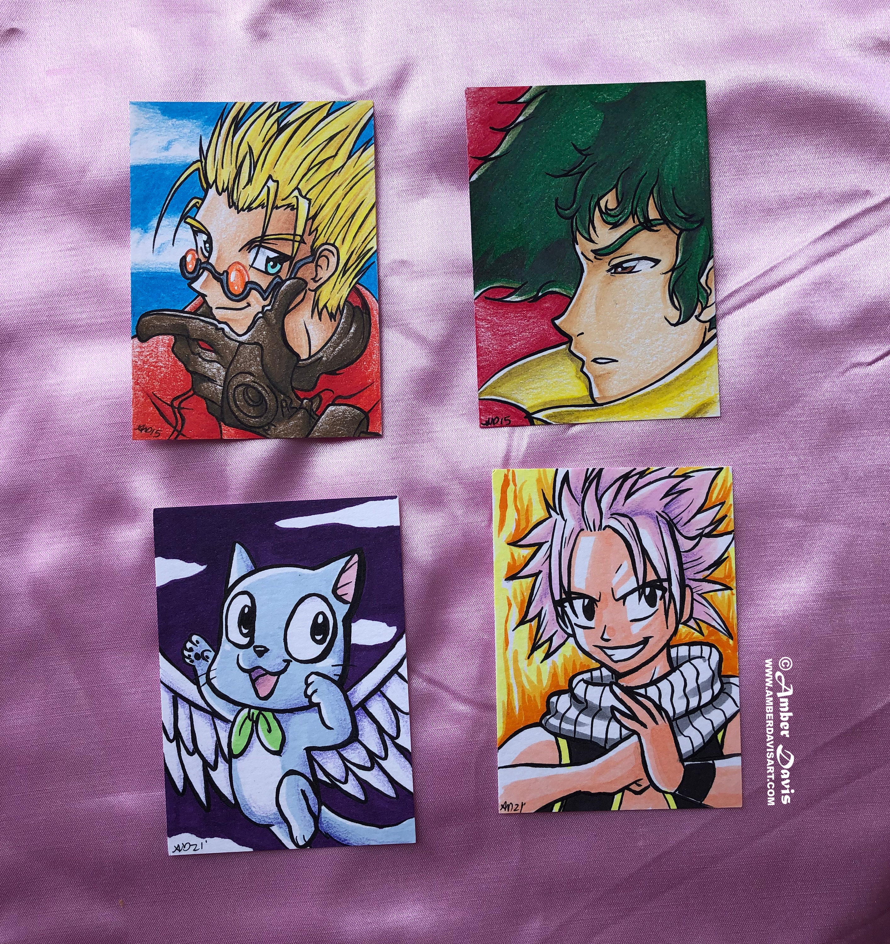 Gunslinger Fighter Cat Anime Original Artwork Aceo Trading Etsy Hong Kong