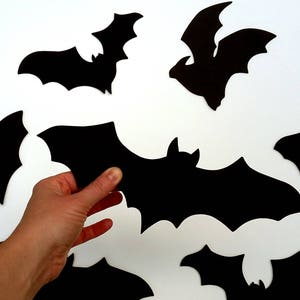 Bat Outdoor Waterproof Halloween Decoration 16 Bats, Reusable Wall Decoration, Waterproof Indoor or Outdoor foam bats image 3