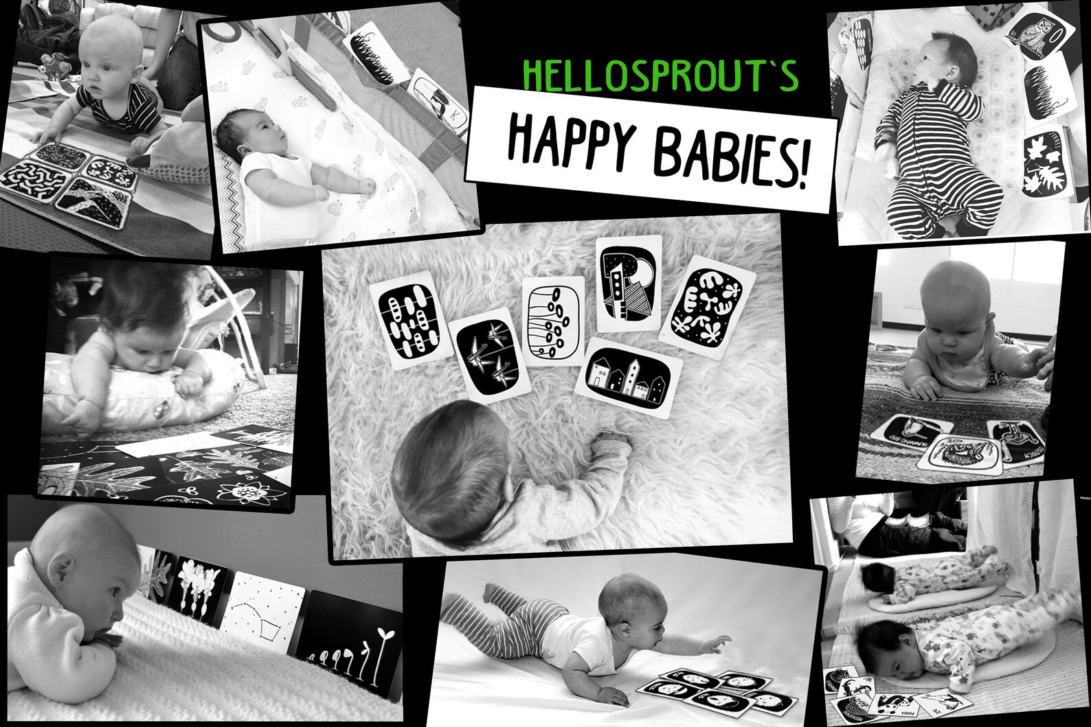 Black and White Baby Activity Cards Printable Version | Etsy