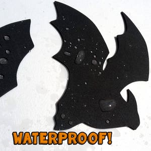 Bat Outdoor Waterproof Halloween Decoration 16 Bats, Reusable Wall Decoration, Waterproof Indoor or Outdoor foam bats image 4