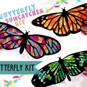 Large Butterflies Stained Glass Suncatcher Kit