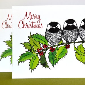 Cheery Chickadee Christmas Greeting Card 1 image 3