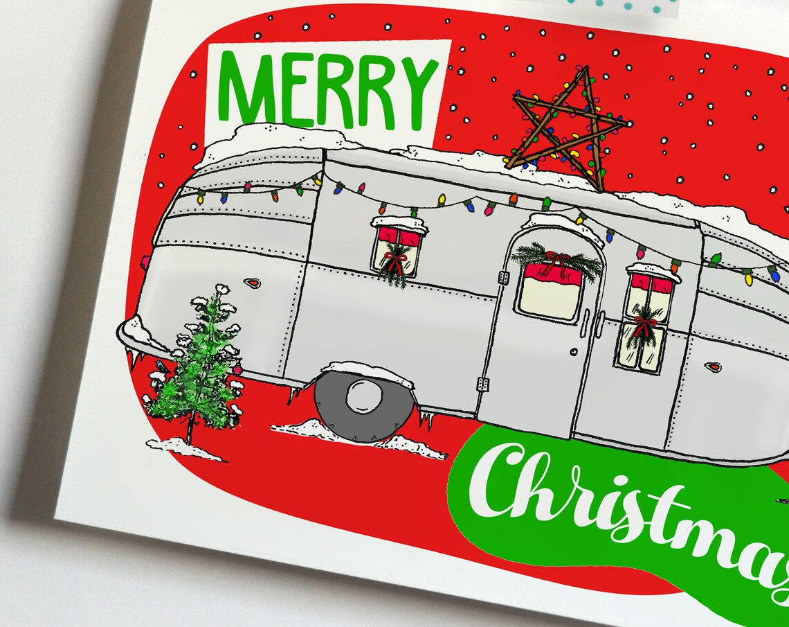 Airstream Christmas Card Etsy