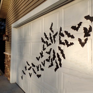 Bat Outdoor Waterproof Halloween Decoration 16 Bats, Reusable Wall Decoration, Waterproof Indoor or Outdoor foam bats image 2